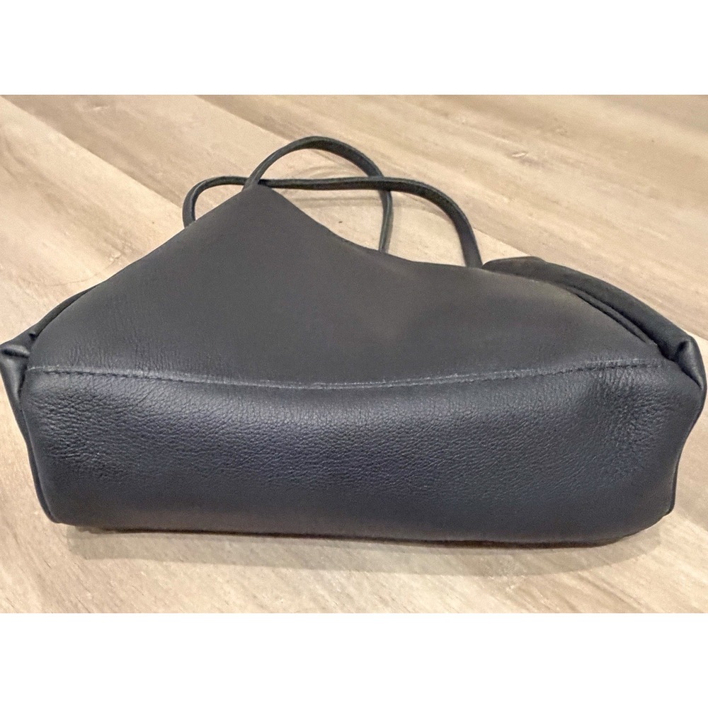 NWOT Portland Leather Verona Tote Night Owl Blue Full Grain Large Shoulder Bag - Picture 8 of 10